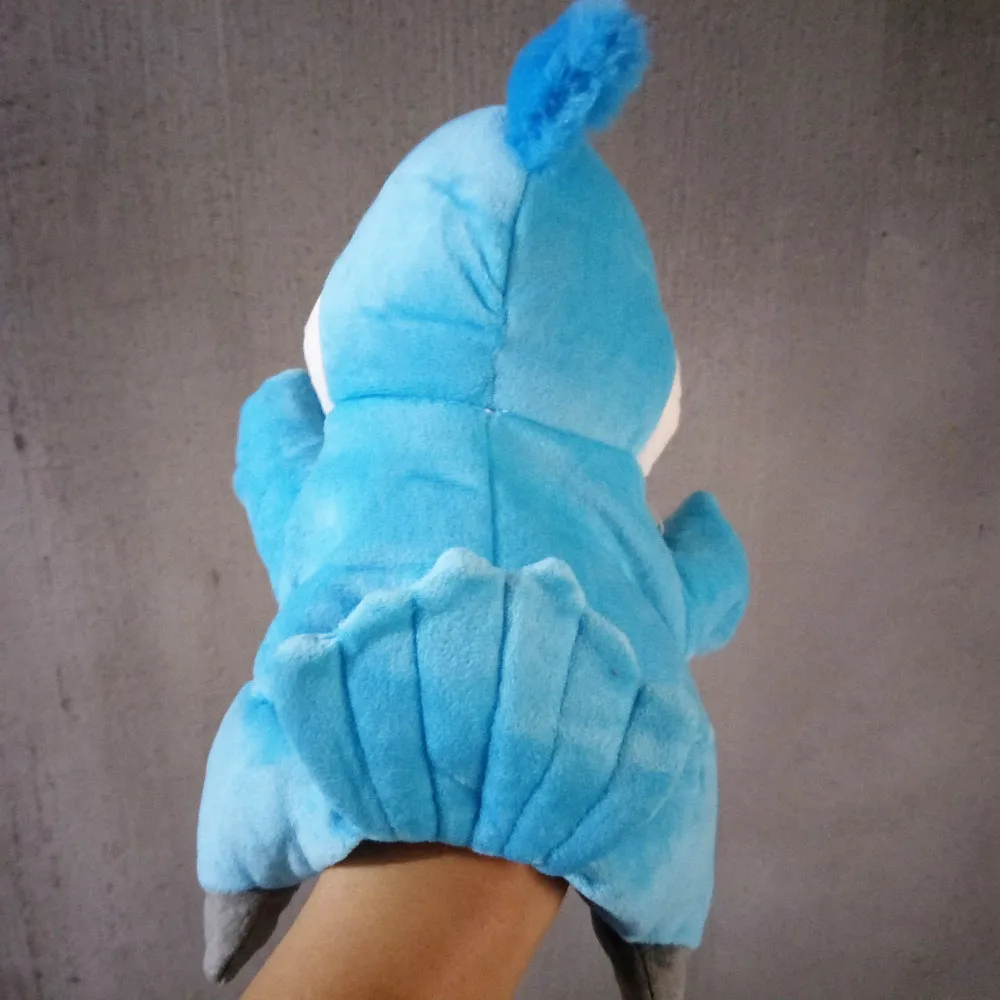 Marionnette à main de dessin animé, jouet en peluche, perroquet bleu, oiseau