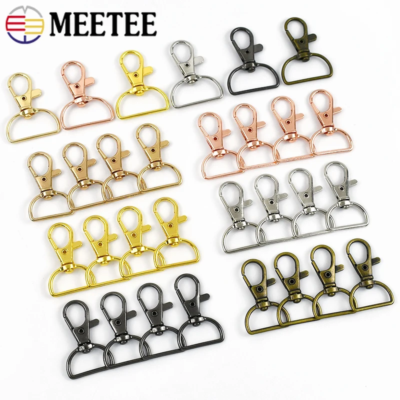 

10/20Pcs 20mm/25mm Keychain Hooks Metal Lobster Clasps Strap Swivel Trigger Bags Buckles DIY Clip Snap Hook Webbing Hanger
