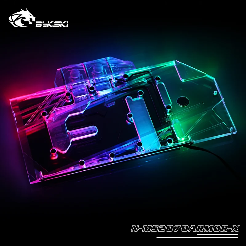 

Bykski Water Block use for MSI RTX2070 ARMOR 8G OC / V373-014R / Full Cover Copper Radiator Block/3PIN 5V RGB / 4PIN 12V RGB