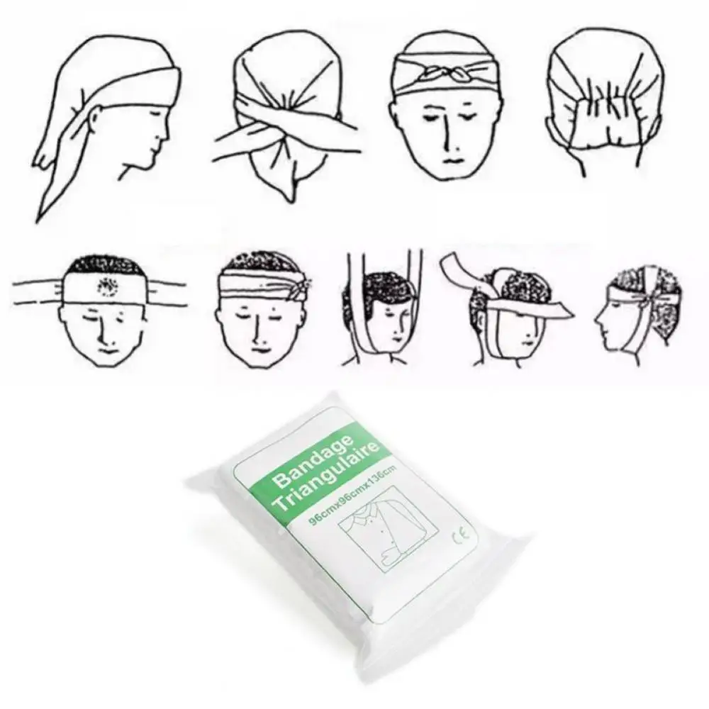 1pc Wound Dressing Medical-Nursing Emergency Care Bandage Emergency Wound Care First Aid Kit Splint Lashing Head BandageSurvival