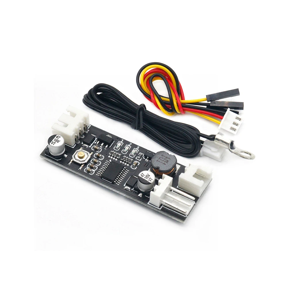 PWM DC 2-3 Wire Fan Temperature Controller Speed Controller 12V 0.8A Chassis Computer Noise Reduction Module NTC 50K 5%-100%