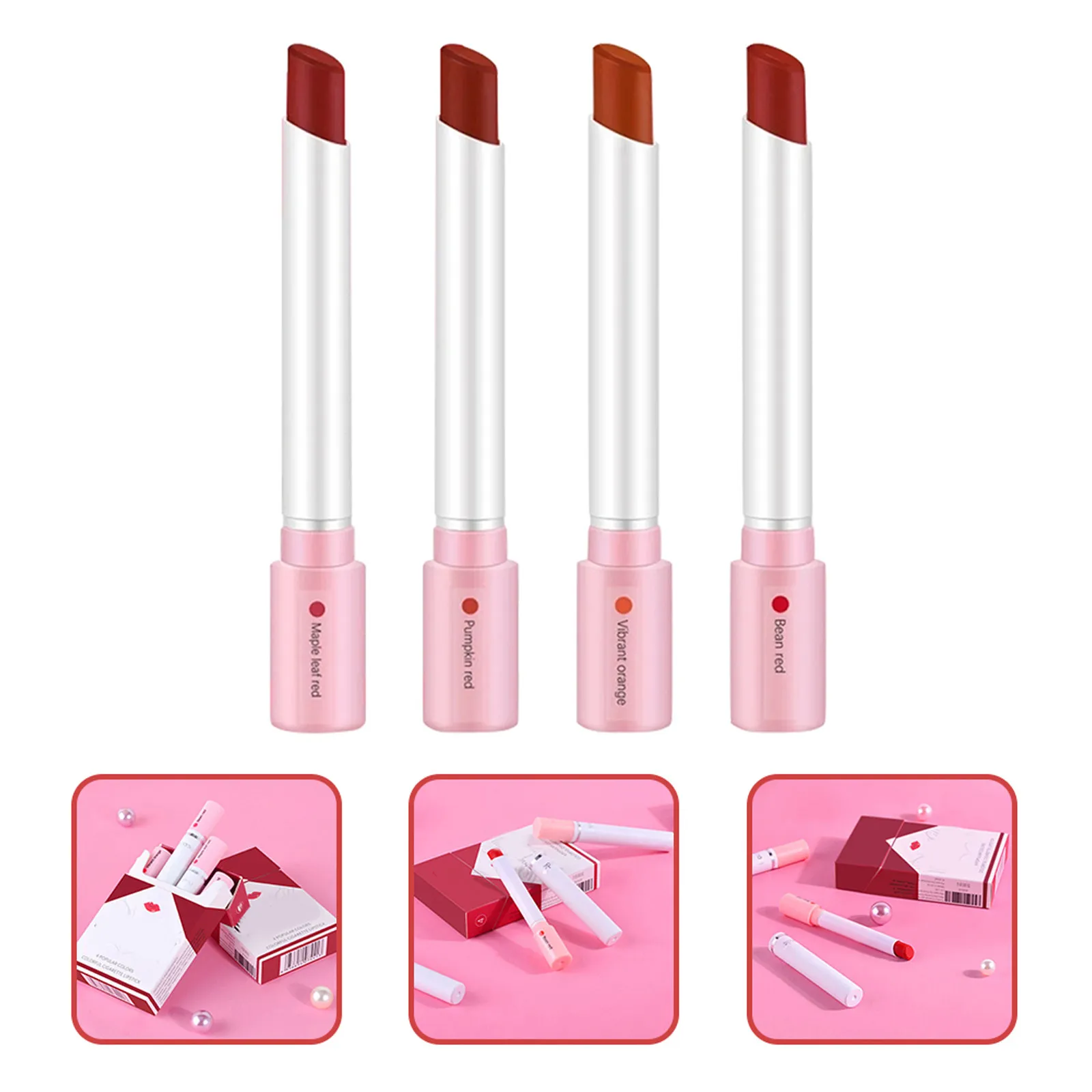 

Набор из 4 матовых блесков для губ для женщин, нелипкая формула, мягкая текстура, увеличивает объем губ, стильный футляр для ночного клуба, свидания