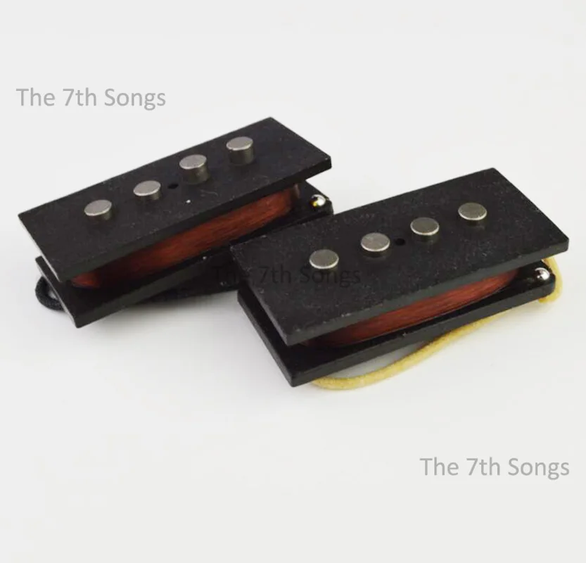 PBass Plain Enamel Precision Pickup Black Baseplate Alnico 5 10.8K Vintage Style Single Coil 4 Strings for Electric Bass Guitar