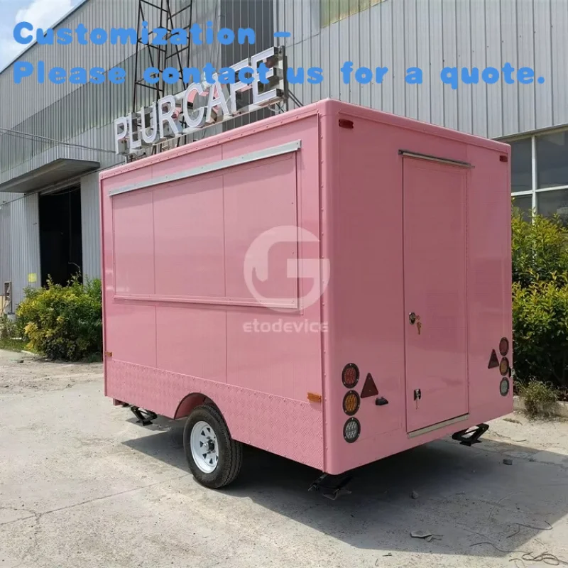 custom.New Design Food Trailer Yituo Food Truck Square Fast Food Business