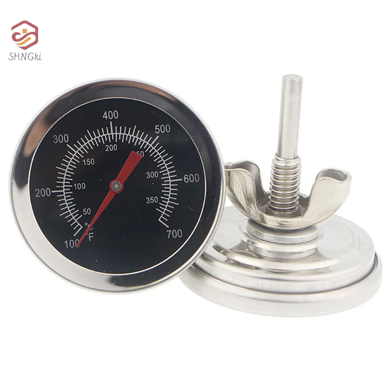 1pc Kitchen Stainless Steel Oven Thermometers BBQ Bimetallic Dual Gage 700 Degree Cook Tool