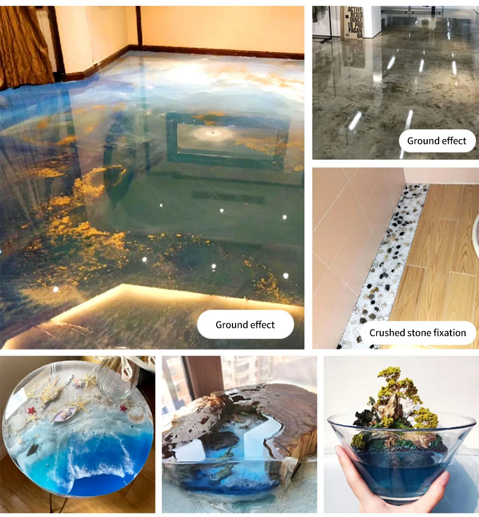 Epoxy resin ab glue river table handmade diy ultra-clear crystal drop glue potting and sealing painting specimen hard glue craft