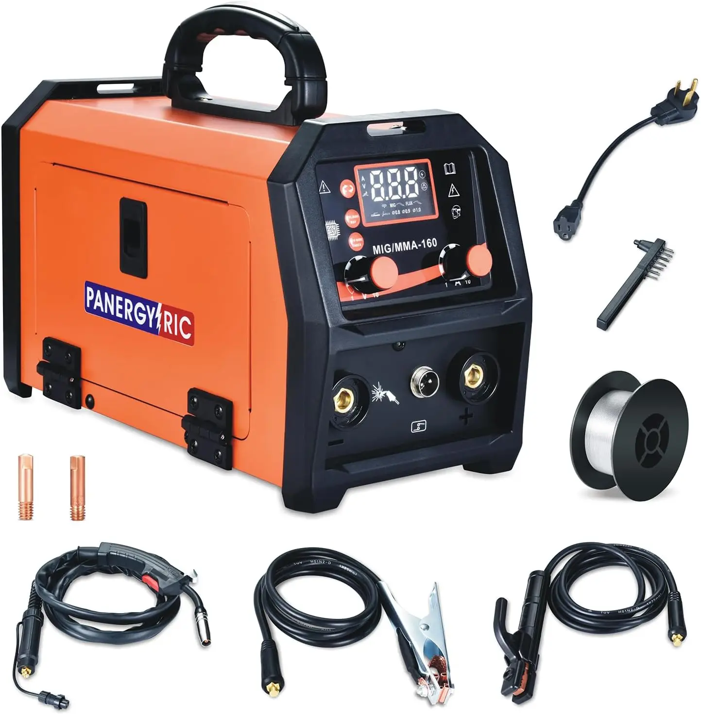 

160A MIG Welder 3 in 1 Gasless Flux Core/Lift TIG/Stick with Digital Display, 110V/220V Dual Voltage for Home Repair
