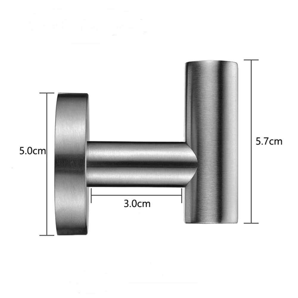 ABWR-6PCS Matte hitam kait jubah tugas berat gantungan pintu handuk jubah pakaian kabinet lemari spons kait untuk kamar mandi