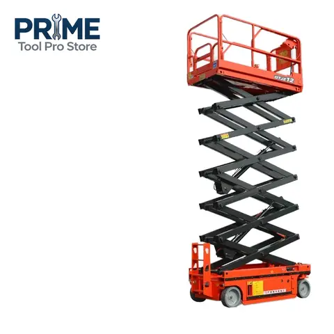 Plataforma elevatória hidráulica móvel automática de 6m, 8m, 10m, 12m, 14m, 16m, tipo tesoura, para trabalho aéreo.