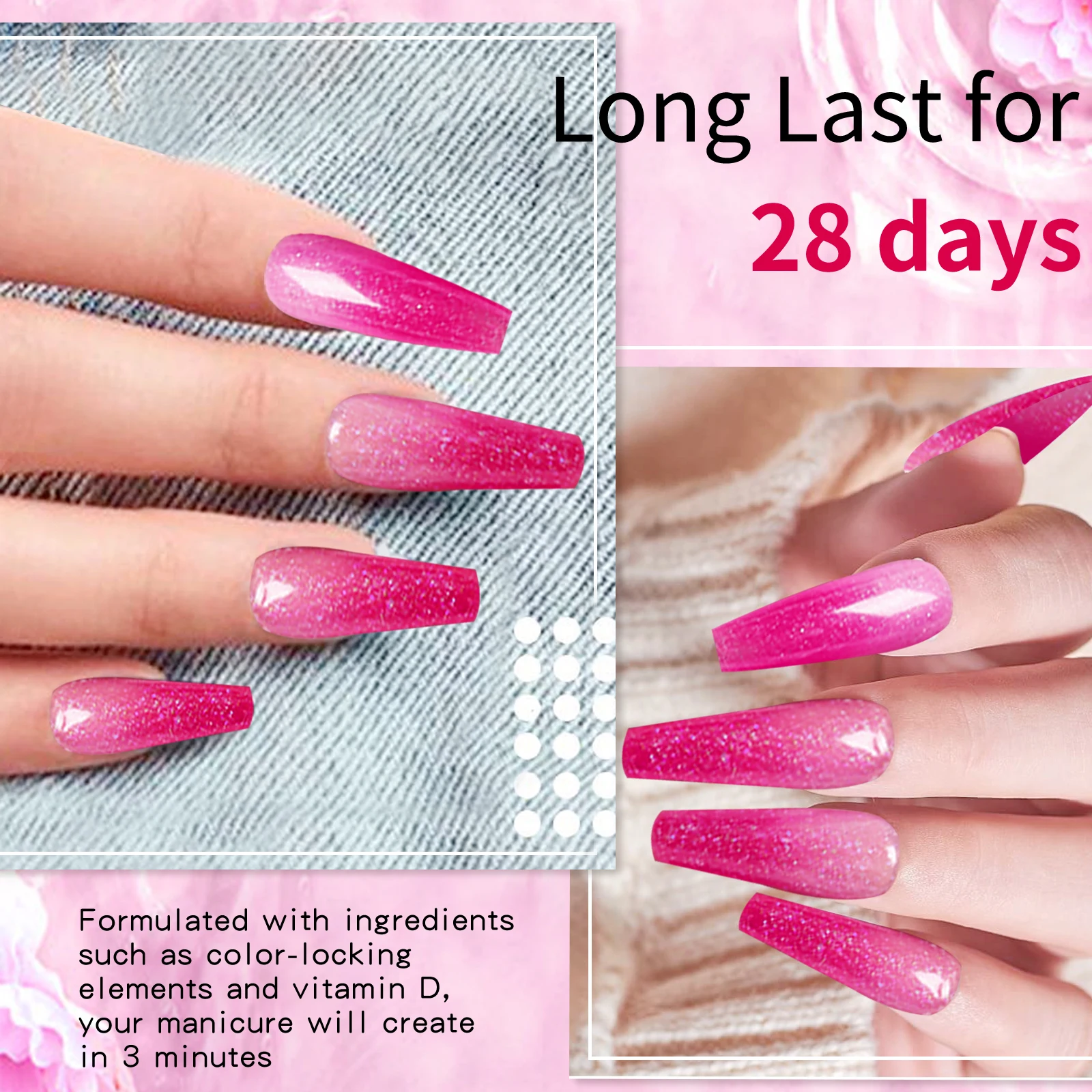 28 جرام/الوعاء الاكريليك غمس مسحوق درجة الحرارة اللون تغيير تألق بريق تراجع مسحوق نظام كما تأثير طلاء الأظافر مسمار الفن صالون DIY بها بنفسك #6