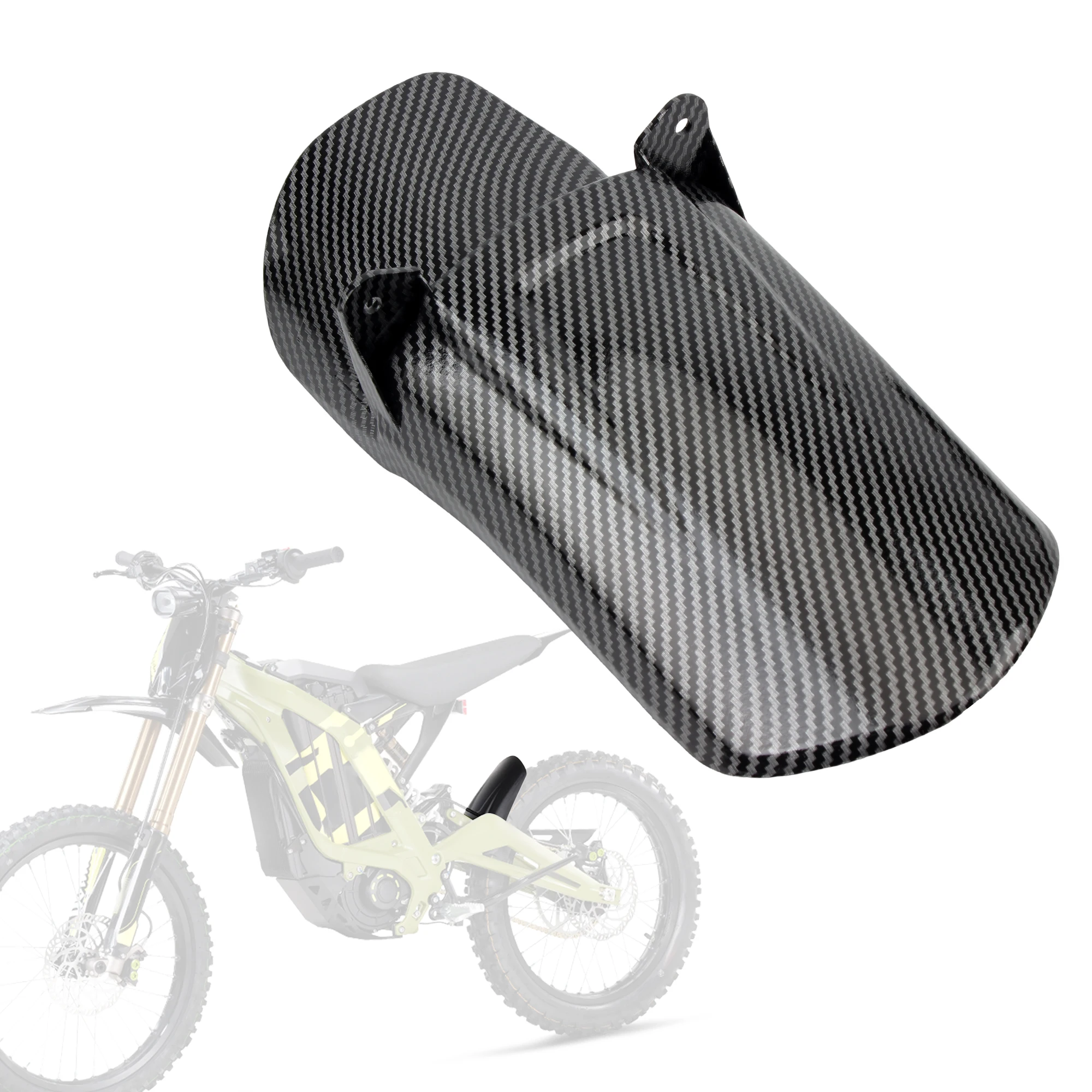 For Sur-Ron Light Bee S X Motocross Mudguards Rear Fender Carbon Fiber Color Accessories Rear Fender Refit For Surron Parts view 4