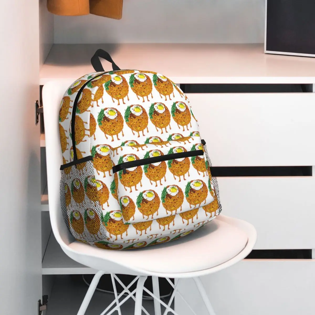 Mochila Indonesiana para estudiantes, mochila escolar para niños, bolsos de hombro para ordenador portátil, para niños y niñas, Mie Goreng Indomie