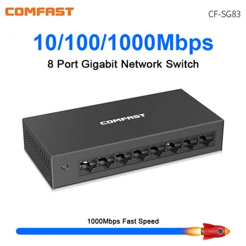 5/8 Bağlantı Noktaları Gigabit Ethernet Anahtarı 10/100/1000 Mbps İnternet Splitter Masaüstü Ağ Anahtarı RJ45 Hub Otomatik MDI/MDIX Anahtarı Unmanag
