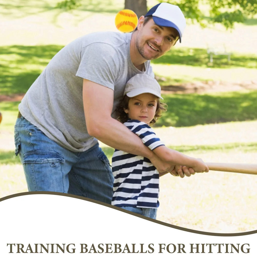 

6Pcs Training Softballs Pu Sponge For Hitting Practice Skill Development Reaction Improvement Baseball Training Activity Ball