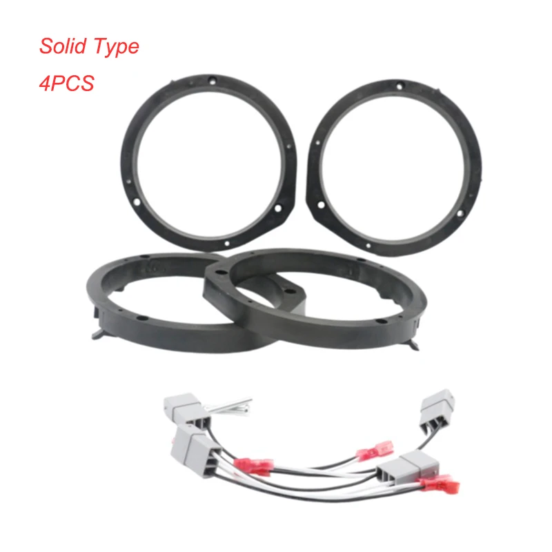 4Pcs 6.5 Inch Car Door Speaker Adapter Rings With Wiring Harness For Honda Civic Accord CR-V Odyssey Insight Audio Upgrade