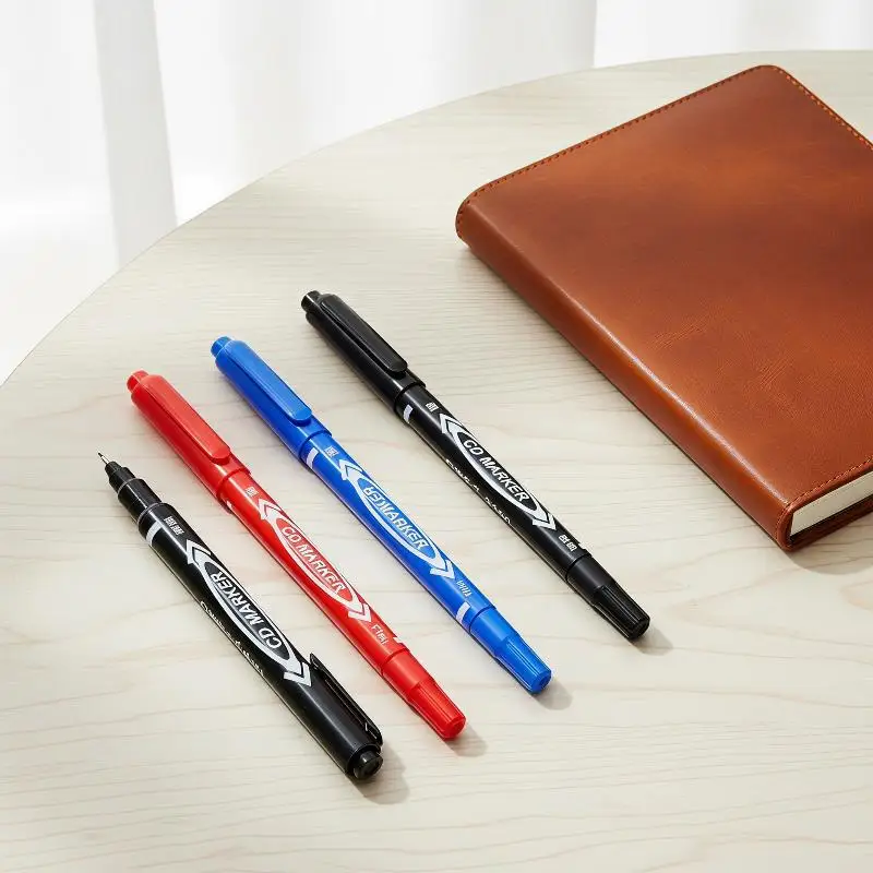 Dual Tip Permanent CD Markers Waterproof Fast Dry Ink 3 Color Choices for Household Storage Box Marking
