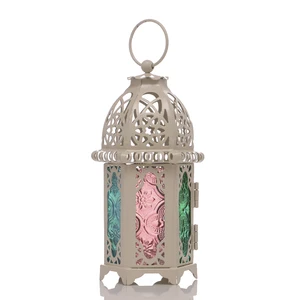 Marokkanische Eisen geschmiedetes Glas Kerzenhaus Kerzenstick Lantern Dekoration des Lampe Windklassiker Candeiro Candeiro Tisch 10 Hauptverkäufe marokkanischer Abajur - №7