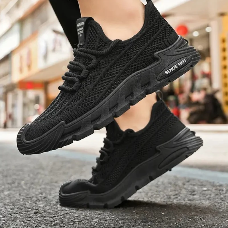 

Breathable Mesh Shoes Casual Shoes Trendy and Fashionable Solid Color Simple Design New Summer Ultra-light Sports Shoes