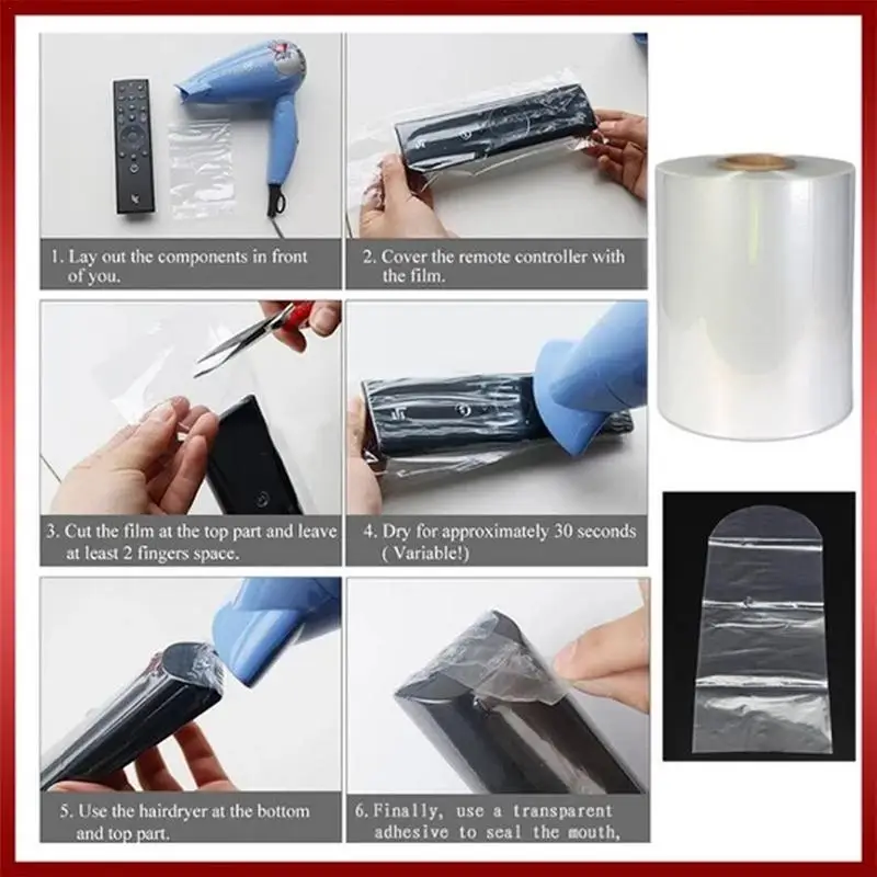 PVC Shrink Bag Multiuse Film Protector Waterproof Moisture-proof Protector Bag For Household Use 4O