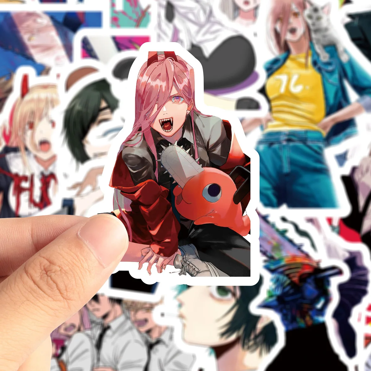 10/30/50Pcs Anime Chainsaw Man Graffiti Stickers Cartoon Kids Toy DIY Laptop Skateboard Phone Scrapbook Waterproof Sticker Decal