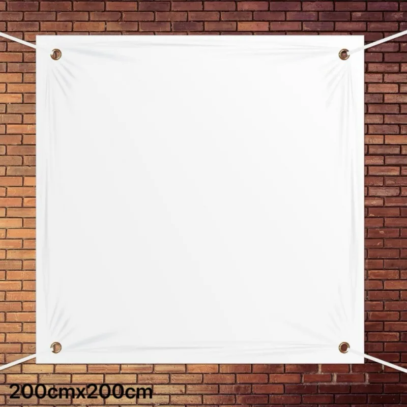 1pc Custom Square Flag Wall Hanging Tent Banner with 4 Grommets, Customizable Background with Pattern for Christmas HALLOWEEN