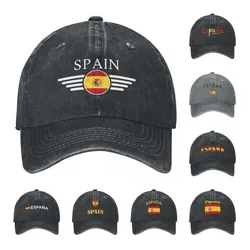 ESPANA Spain Flag High-end Men Women Baseball Cap Distressed Denim Caps Hat Vintage Outdoor Workouts Headwear