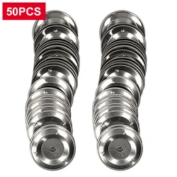 50pcs Tambourine Bell Ring Jingle Bell Stainless Steel for Handbell Tambourine Church Tambourines