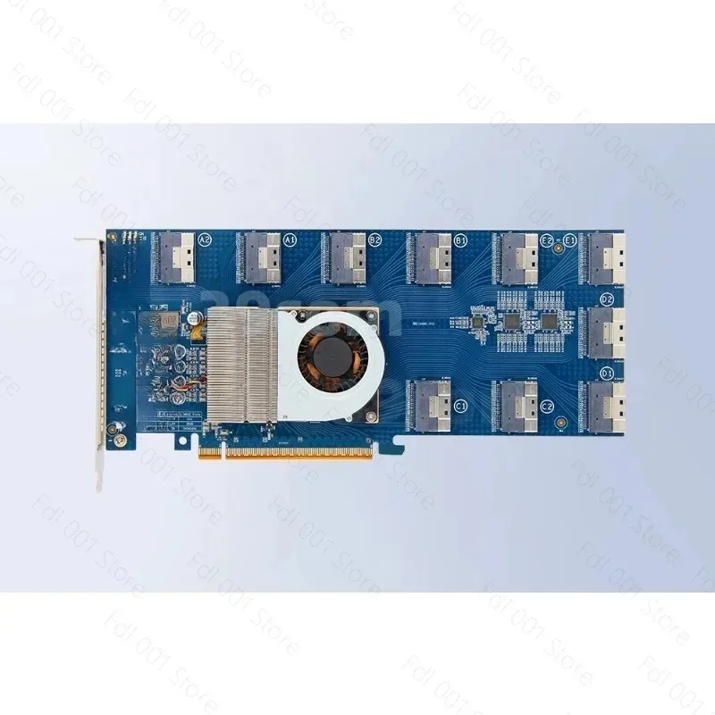 For PLX88096 Split Card 1 To 5 PCIE4.0X16 Free Main Board Split, Multi-card Expansion