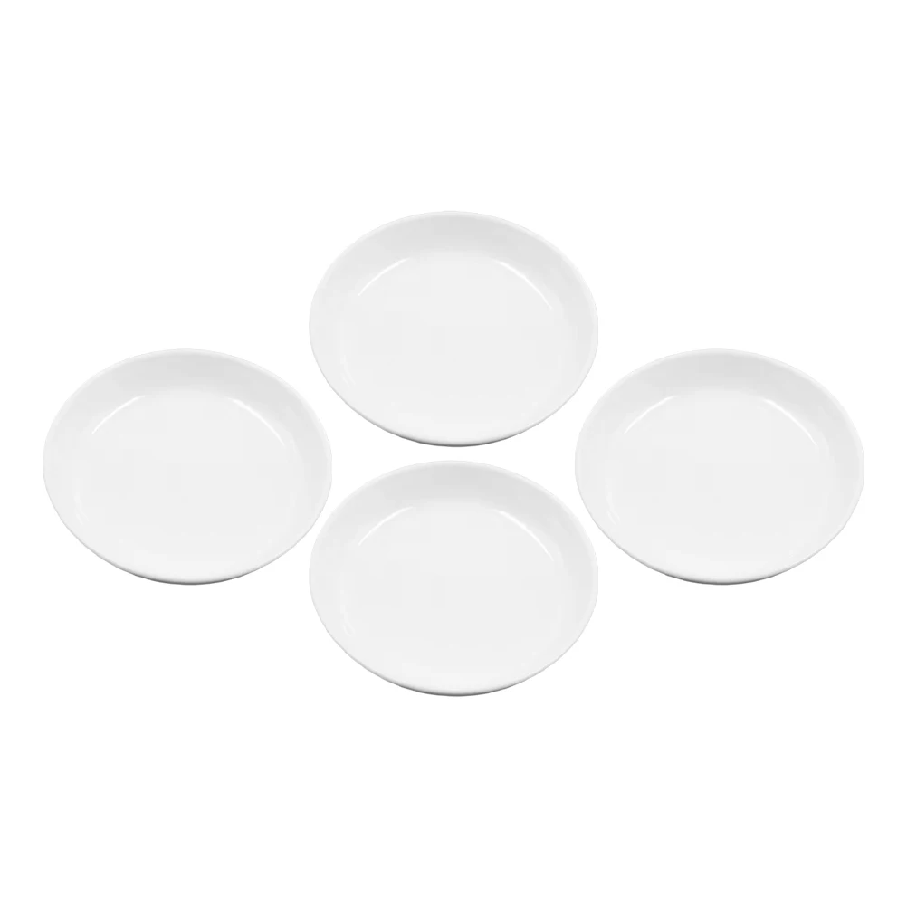 

4pcs Premium Plastic Ink Plates Imitation Porcelain Sturdy Storage Holders For Calligraphy Watercolor Pigment Trays Art