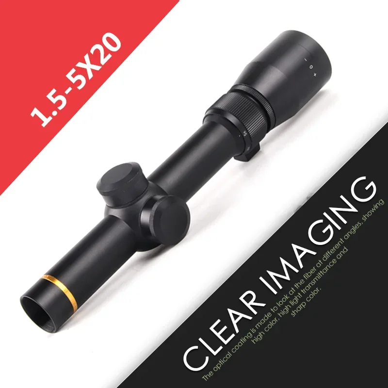 

1.5-5X20 Sight Glass Waterproof Nitrogen Filled Cross Sight Spotting Scope for Rifle Hunting Rifle Scope