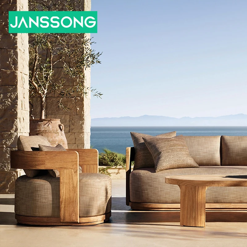 

Современная уличная мебель: деревянные водонепроницаемые диваны для сада, комплекты для отелей, роскошные садовые диваны из тика, мебель для патио