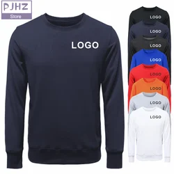 Custom Knitted Crew Neck Sweatshirt Cotton Pullovers Custom Logo Printed Personal Group Brand Embroidery Design Men and Women