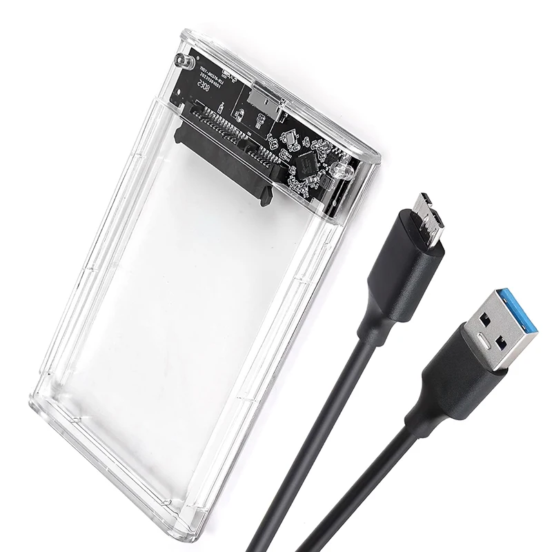 USB 3.0 / Type C 2.5'' Hard Drive Enclosure Transparent Mobi