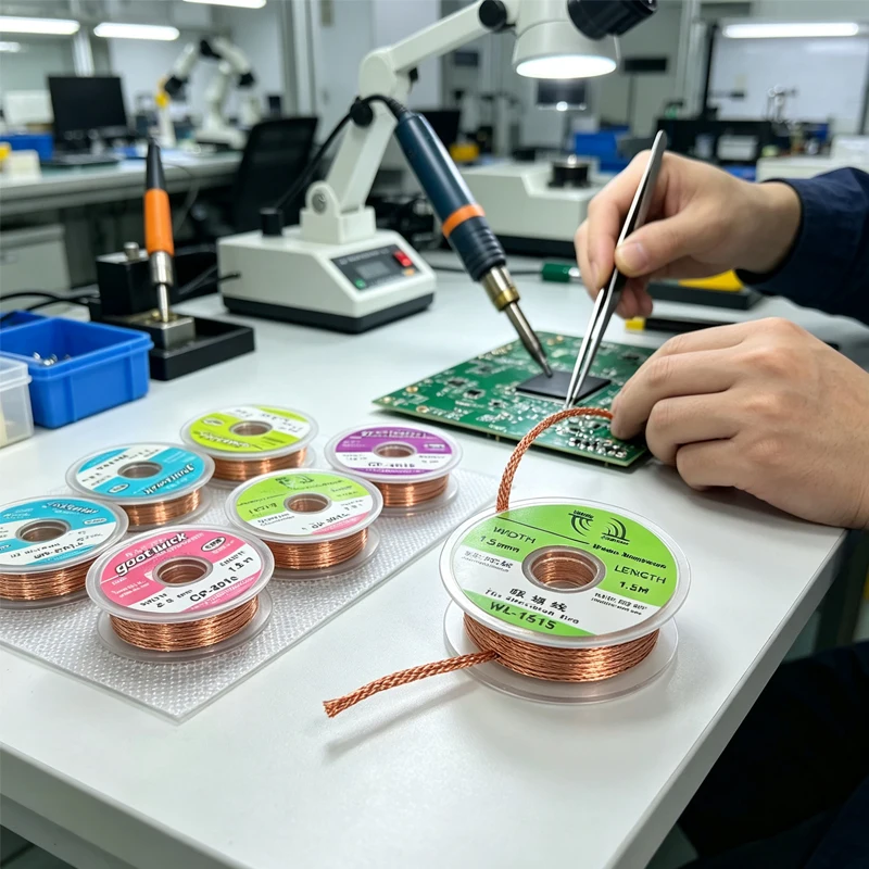 BGA Desoldering Wire Desolder Wick, Solder Removal Braid Soldering Accessory for Soldering Iron PCB Electronic Repair Work
