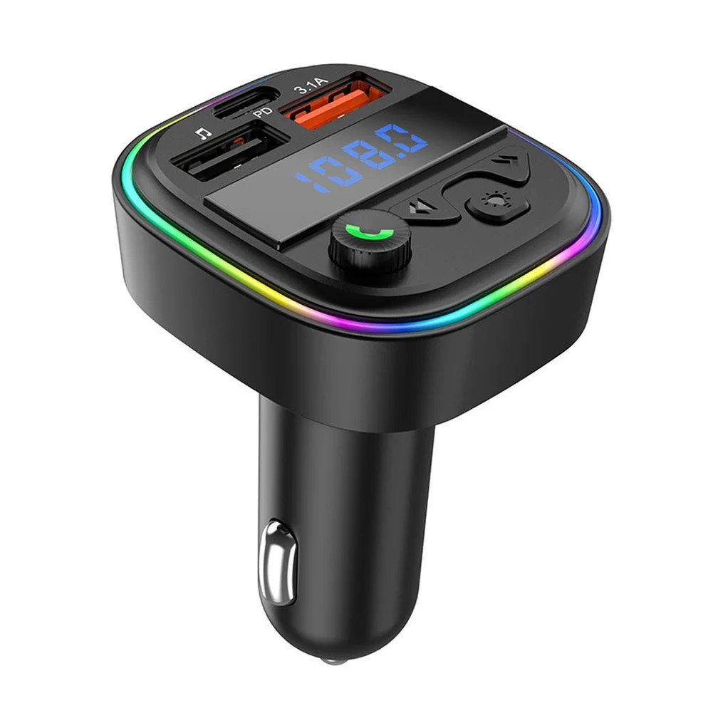 

Автомобильный беспроводной MP3-плеер с двумя USB-портами, 12 В-24 В постоянного тока, автомобильное зарядное устройство, руки, беспокойство вызова, красочные детали интерьера