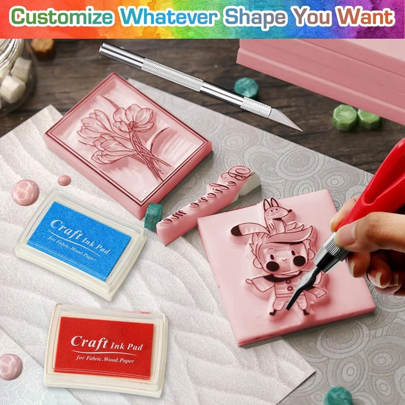 طقم صنع الطوابع المطاطية ، كتلة نحت ، قاطع مشمع ، حرفة ذاتية الصنع ، 22