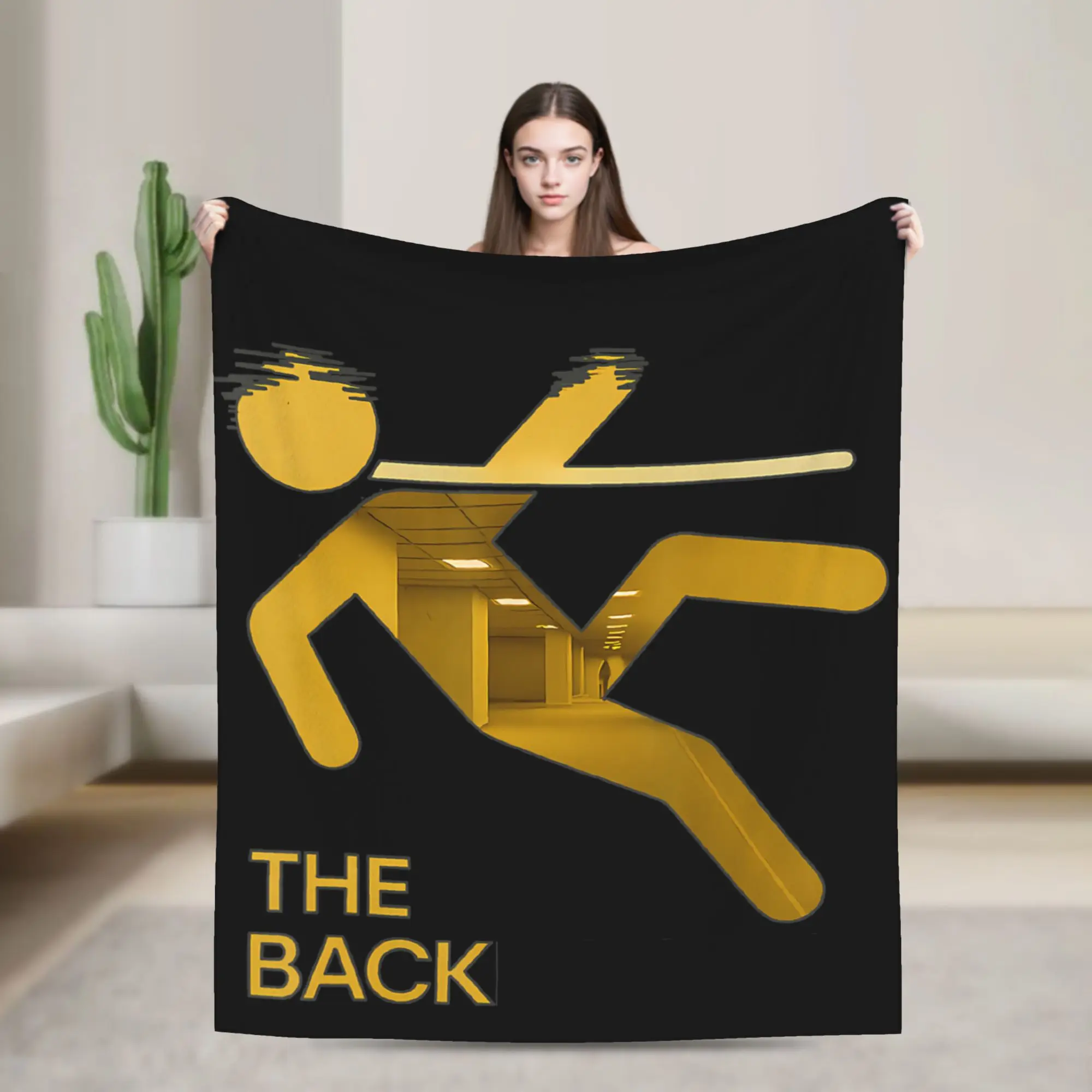 Falling Into The Backroom Flannel Blanket  Super Soft Throw Blanket for Home Decor Picnic Pattern Bedspread Sofa Bed Cover