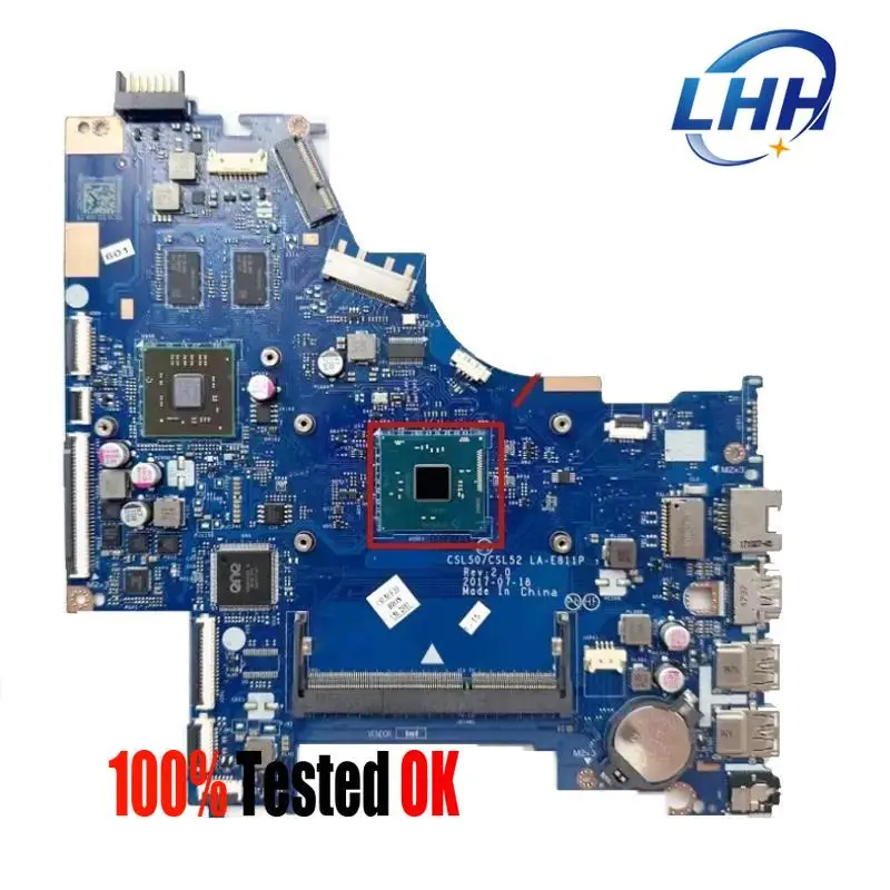 

LA-E811P Mainboard for HP Pavilion 15-BS Notebook Motherboard CPU N3710 GPU 520 2G DDR3