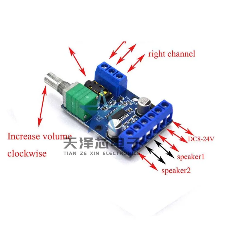 30Wx2 High Power Stereo Digital Power Amplifier Board 12V/24V Power Supply DIY Power Amplifier Module Dy-Ap3015