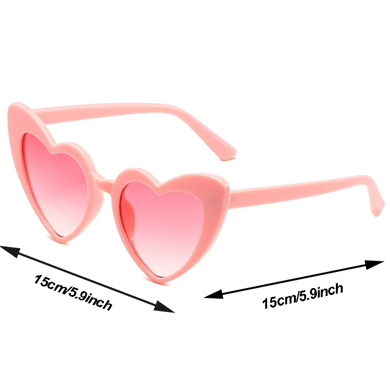 2024 Summer Beach Sunglasses Women  Fashion Heart Shaped Glasses Girls Night Gift Bride To Be Glasses