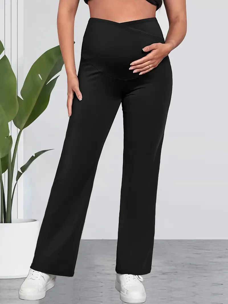 FJJJClothes-Pantalon noir pour femme enceinte, pantalon de sport de grossesse, mode automne et printemps, ALTERBlack