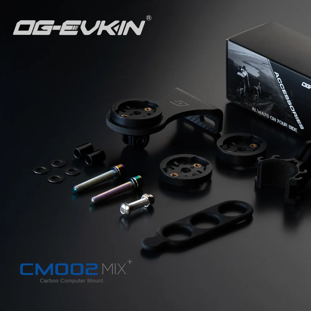 OG-EVKIN CM-02 및 자전거 스템 확장 카본 컴퓨터 마운트 코드 테이블 랙, GPS, 자전거 컴퓨터, 카메라, 조명 자전거 액세서리