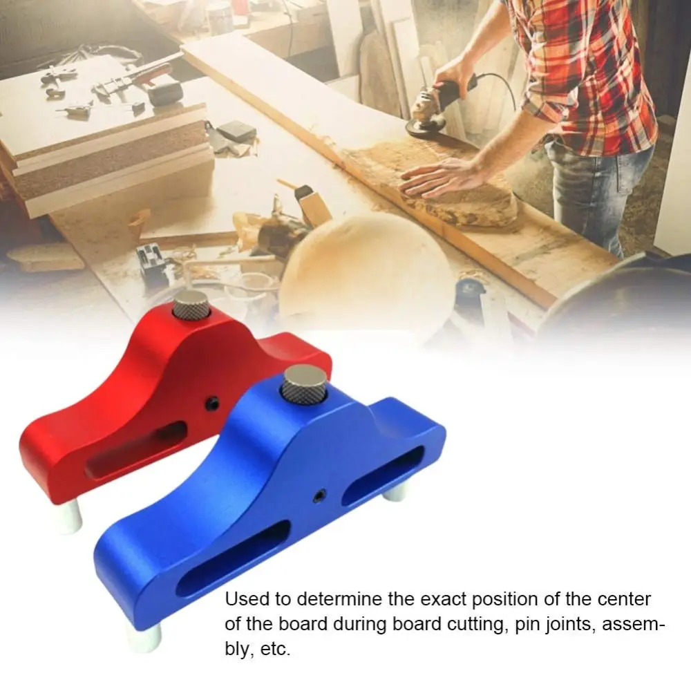 

Инструмент для разметки центра из алюминиевого сплава, точная шкала, простой в использовании, разметочный инструмент для центровки, сине-красный, 95 мм, для разметки и резки