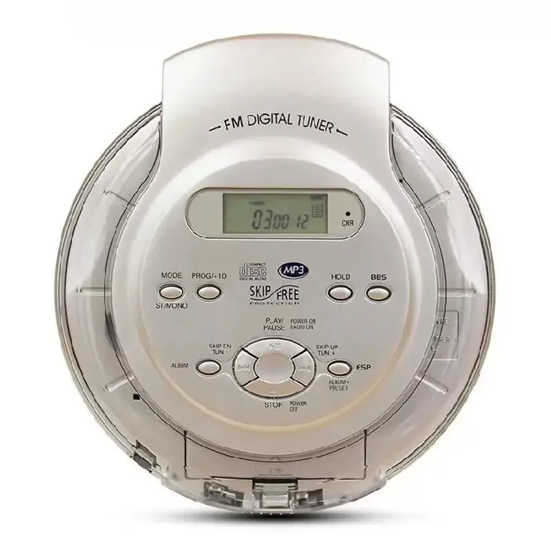 Portable Disc Music Player Shock‑Resistant Walkman with Bass Boost LCD Display 3.5mm Audio Port Supports MP3 Format Disc