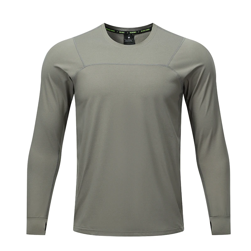 

Qui Dry Breathable Long Sve round Ne T-irt Men's Casual Outdoor Sports Climbing Running Hiking T-irt Faion Urban...