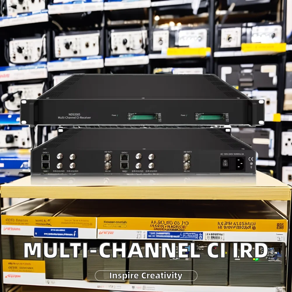 Multi-Channel CI Receiver 2/4 Tuner DVBC DVBT ISDBT DVBS2 IP IRD Support BISS Decryption 4K Resolution Digital H.264 Audio