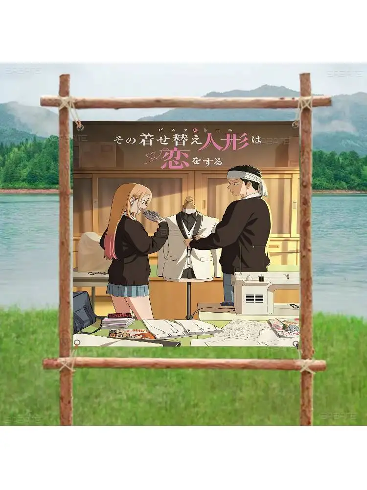 My Dress Up D-Darling Anime Retro Flags Multiple Choice Living Studio Booth Interior Decoration Banner