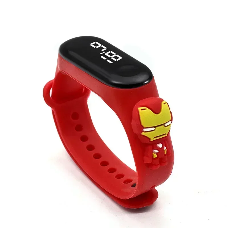 Disney Digital Watch Stitch Mickey Mouse Anime Figure Spiderman Children Watch Sport Touch Electronic LED Waterproof Watchs Gift