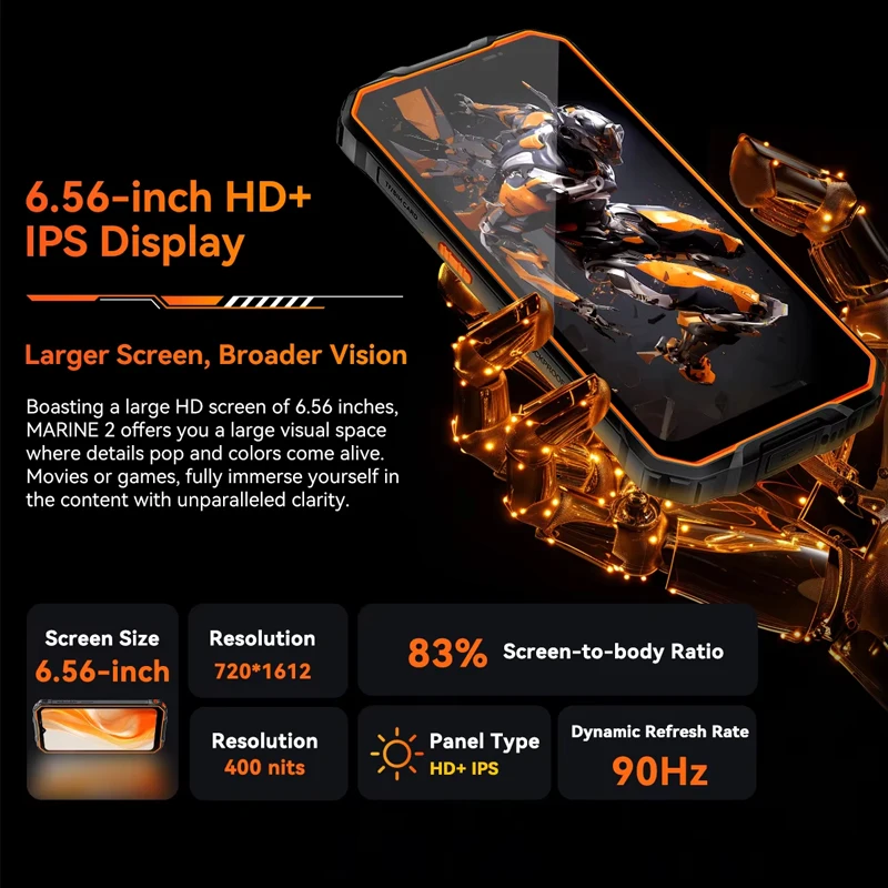 Blackview OSCAL Marine 2 Rugged Phone AI 11000mAh Battery 6.56 
