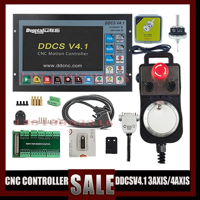 Ddcsv3.1 Upgrade Ddcsv4.1 3/4 Axis Cnc Off-Line Independent Controller Kit V6 3D Touch Probe Edge Finder Compatible With Mach3